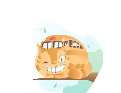 Flat Art Character "The Catbus" illustration animation branding design flat illustration illustrator logo minimal vector