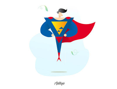 Flat Art Character Of "the Hero" animation branding design flat illustration illustrator logo minimal type vector