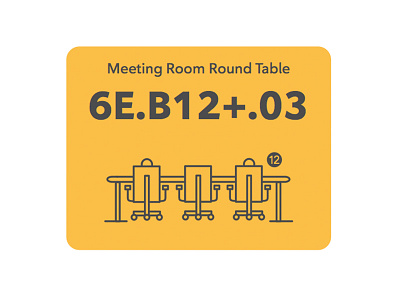 Wayfinding Icon chair icon lineart meeting office officespace room table wayfinding yellow