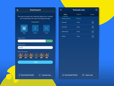 Face/Object Recognization Mobile App mobile app ux visual design