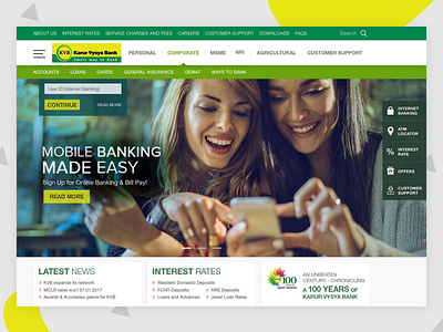 Karur Vysya Bank Web page Redesign