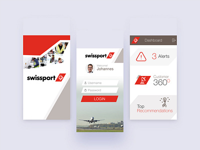 Swissport Mobile App mobile app ux visual design