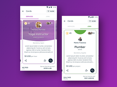 Browsing cards app cards design app product design stack ui ux