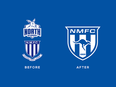 North Melbourne FC Concept afl australia australian branding club crest football footy kangaroo logo shield sport stripes wallaby