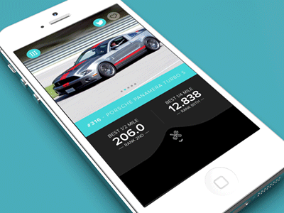 Race The Runway App - Under The Hood animation cars cool design navigation racing ui ux