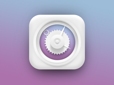 Randomness clean clock design icon interface settings ui widget wistudios