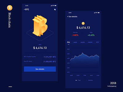 Block chain design illustration ui ux 插图