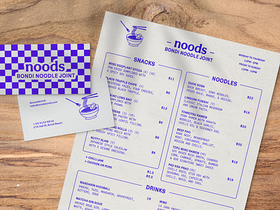 'Noods' Branding - Bondi Beach Noodle Joint and Bar