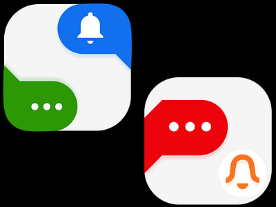 Message notification app design app icon uxui