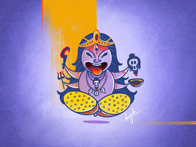 Kali Maa illustration art cartoon render character art character design character design in illustrator cute hindu goddess digital art goddess kali godess illustration illustrations goddess kali shreyanshsaurabhart
