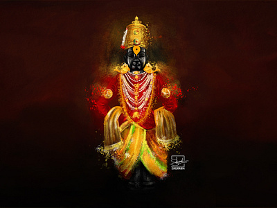 Lord Vithal Digital Painting artist digital art digital painting hindi god mauli oil painting pandharpur pandurabga photoshop saurabh singh rajput shreyansh saurabh shreyanshsaurabhart