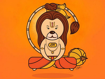 Lord Hanuman Illustraion art character design digital art hanuman hanuman illustration illustration lord hanuman sketch