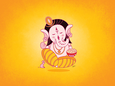 Lord Ganesha Illustration art art character cartoon render character design character design in illustrator cute hindu god digital art ganesha illustration illustration illustrations lord ganesha