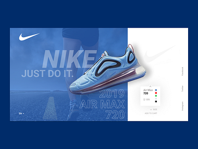 Nike AirMax Landing Page branding figma product design ui ux ux