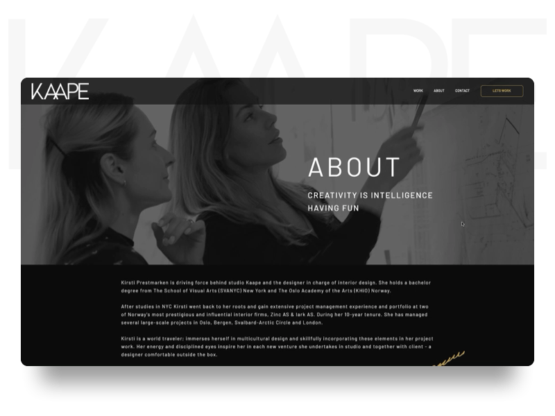 STUDIO KAAPE. Part 3 animation architecture architecture website design interior logo ui ux web website