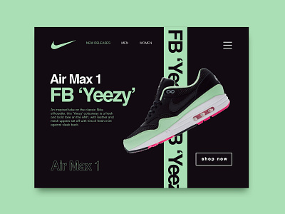 Nike air 1 FB 'Yezzy' UX/UI adobe adobe xd animation app illustration logo ui uipractice ux