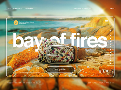 UX/UI Bay of fires Kangaroo Belt .Co