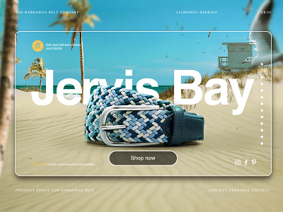 UX/UI Kangaroobelt.co Web page Concept jervis bay