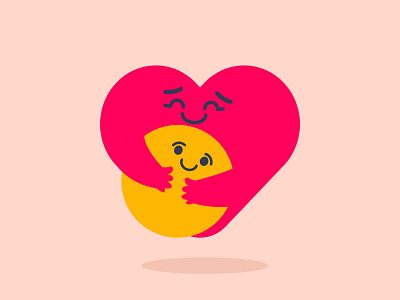 care emoji care flat illustration hug love smile smiley socialmedia