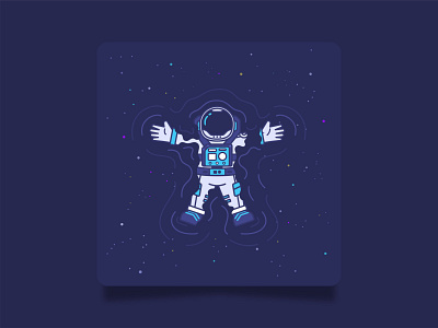 astronaut floating on the river of the galaxy