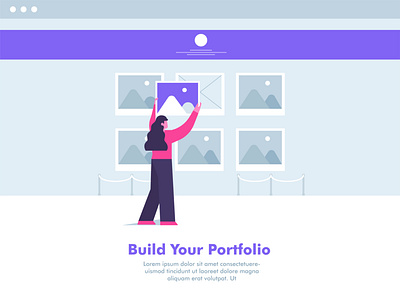 portfolio manage concept illustration