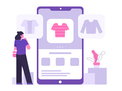 online shoping choice discount e commerce flat illustration illustration landingpage online shop online shopping sales uiux web