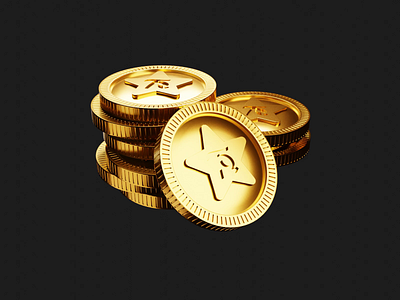 Coin 3D icon 3d animation art blender branding coin finance icon icons illustration lighting lights low poly lowpoly mobile render ui