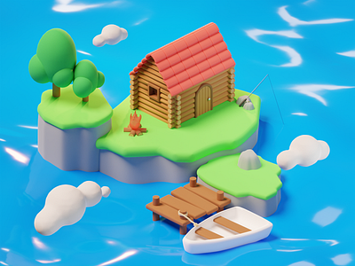 3D Island Cabin