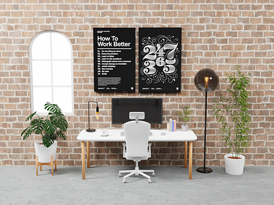 Virtual Meeting Background - Office 3d art background blender isometric low poly meet meeting office render virtual zoom