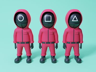 Pink Soldiers 3d art blender design illustration lighting low poly render
