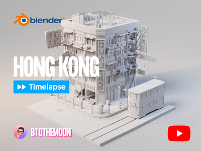 Hong Kong 3D Render - YouTube Timelapse Video