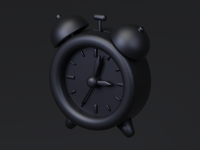 3D Icon - Alarm Clock 3d art blender design icon illustration lighting low poly render ui