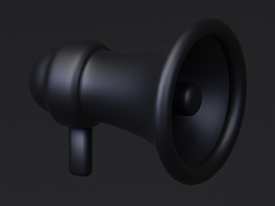 3D Icon - Megaphone 3d art blender design icon illustration lighting low poly render ui