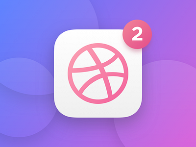 2x Dribbble Invites app design dribbble giveaway gradient icon invite invites logo notification portfolio