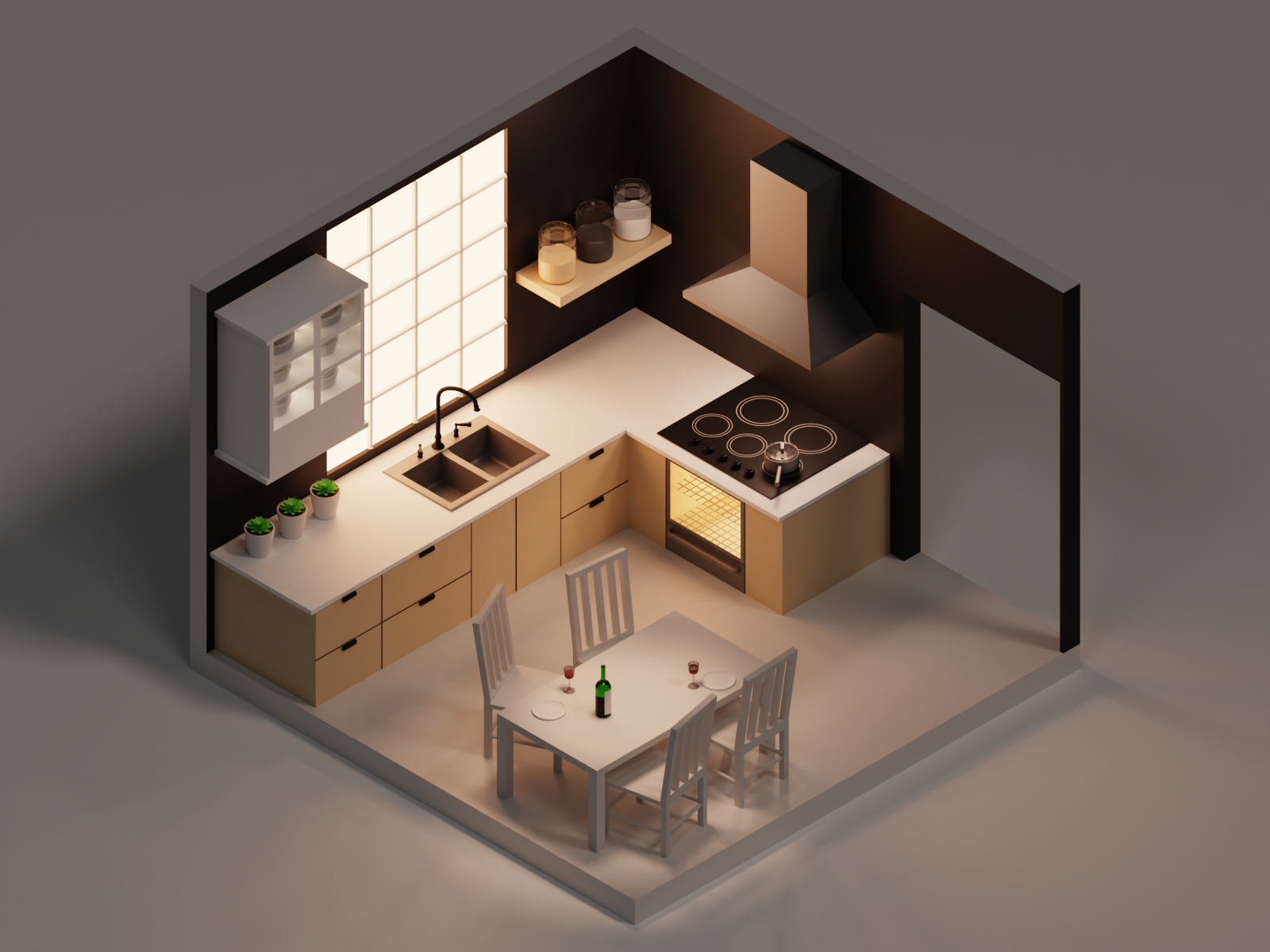 3d design for kitchen