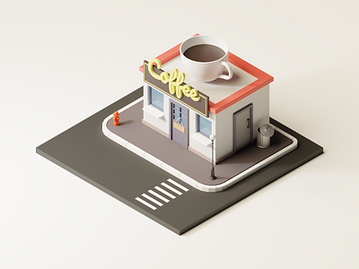 Isometric Coffee Shop