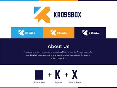 Krossbox Logo branding design illustration logo typography ui vector web banner