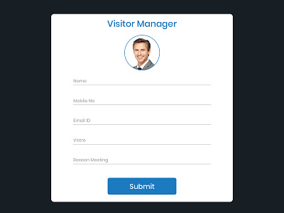 Visitor Manager Page app design typography ui web web banner