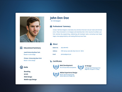 Profile Page design illustration ui ux web banner