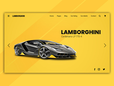 Lamborghini Mokup app design flat illustration typography ui ux web web banner website