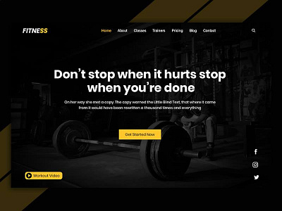 fitness branding design typography web web banner