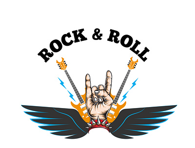 Rock & Roll app branding design icon illustration logo typography ux vector web banner website