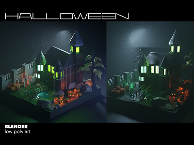 halloween2 3dartwork blender blender3dart cycle design illustration lowpoly lowpolyart minimal render