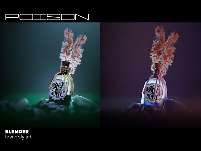 Poison 3dartwork blender blender3dart design illustration lowpoly lowpolyart ux web