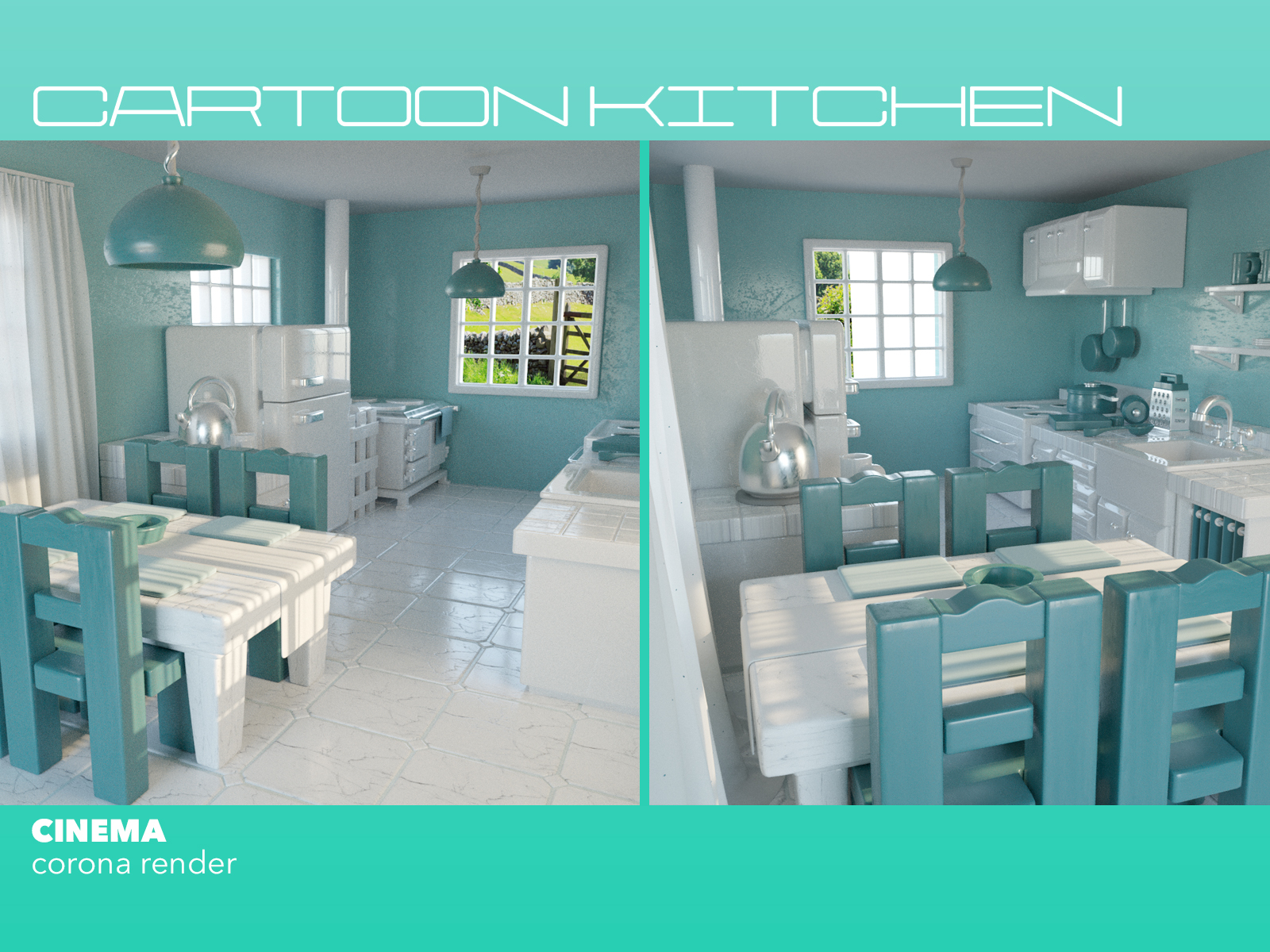 Cartoon Kitchen 2 4x 