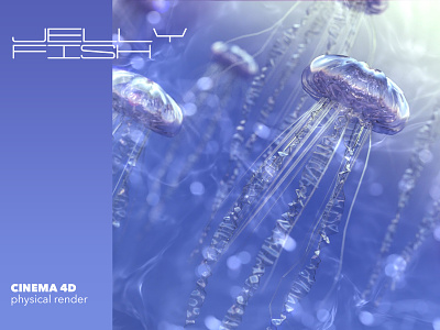 Jellyfish 3dart animation cartoon cinema4d highpoly illustration jellyfish render sea