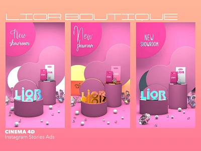 Lior 3d art 3dartwork 3dlogo ads advertising design advertisment banner boutique brand branding design instagram instagram stories lior logo poster