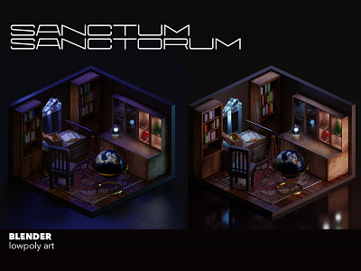 sanctum sanctorum 3dart 3dartwork blender blender3dart gamedesign illustration isometric isometric art isometric icons lowpoly lowpolyart