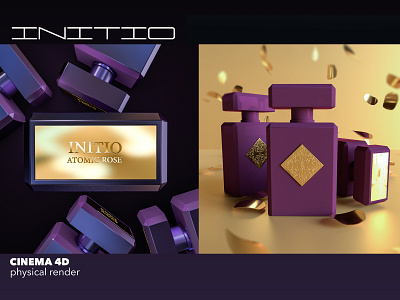 Initio 3d add animation cinema4d commercial initio instagram parfum rose