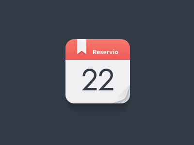 Reservio (playoff) app calendar clean dark flat google icon icons red web